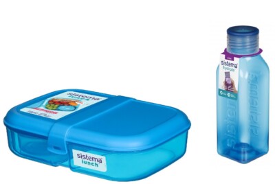 Sistema SET(41675+870) Lunchbox Ribbon Lunch 1,1 Lit+quadr. Flasche 475ml- Blau