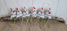 Hühner Stoff Musiknoten Deko Frühling Handarbeit Tischdeko Geschenk Ostern