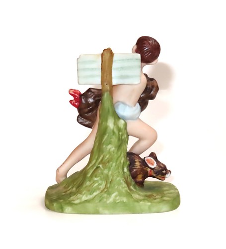 Vtg 1989 Danbury Mint Porcelain Boy Dog No Swimming Figurine, Rockwell Inspired - Picture 3 of 5