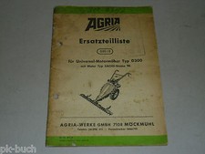 Spare Parts List Universal Motor Mower Sickle Bar Mower Type 0300, 11/1972