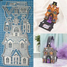 Halloween House Metal Cutting Dies Mold Scrapbook Paper Card Stencil Embossing