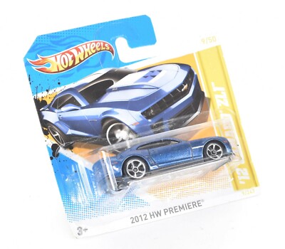 Hot Wheels 2012 HW Premiere 12 Camaro ZL1 Blue Short Card BT20