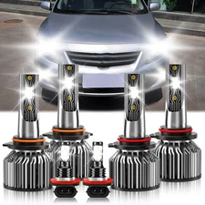 For Toyota Corolla 2009-2013 6Pcs LED Headlight Bulb Kit High Low Beam Fog Light