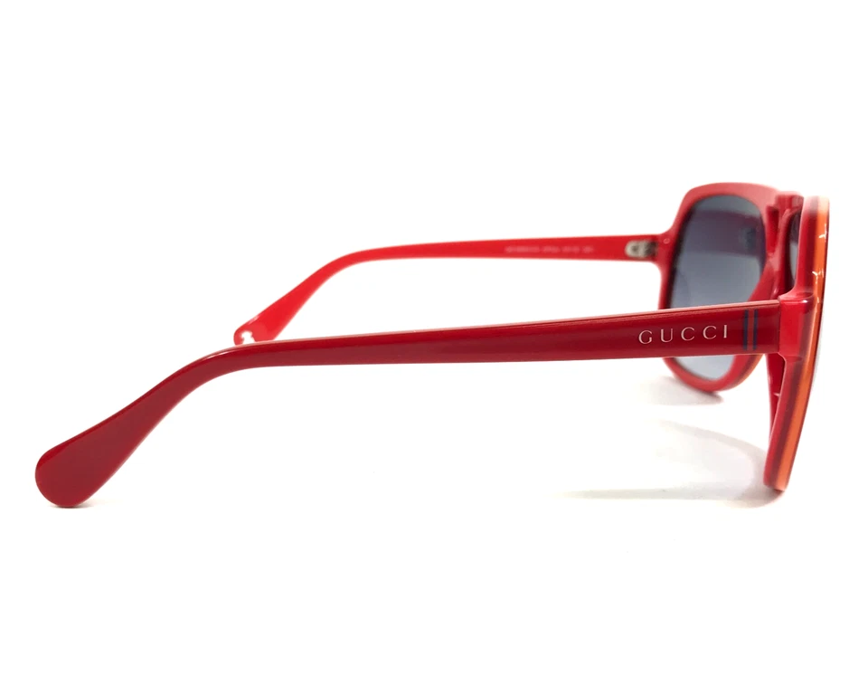 Gafas de sol Gucci para niños GG5005/C/S KP5JJ monturas rojas brillantes lentes degradadas grises Foto 3 de 4
