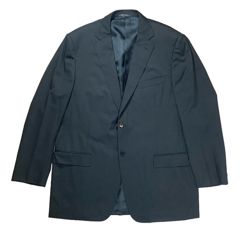 Ermenegildo Zegna Suit Jacket Black Made in Switzerland Tailored CUSTOM