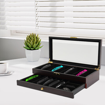 2-Tier Knife Display Case Organizer Knife Display Case Knife Storage Box