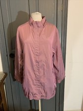 Drizzle Metallic Purple Lightweight Lined Zip Up Spring Autumn Jacket Size 12