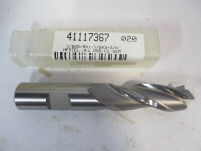(E1043040) 5/8'' x 1-5/8'' x 5/8'' x 3-3/4'' OAL 3 Flute HSS Square End Mill 
