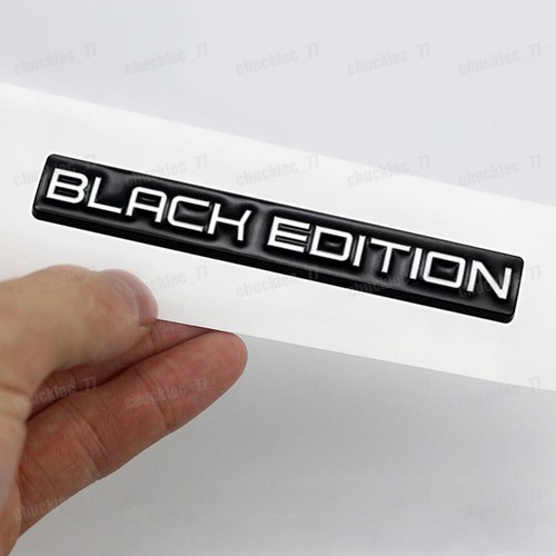Generic Black Edition - Emblema In Metallo Nero E Bianco Per Auto, Misura 10,5x1,5 Cm, 2 Pezzi, Adesivo