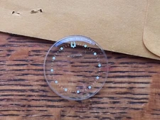 Bulova Accutron Spaceview USA watch factory crystal 29.9mm green dots 1222 model