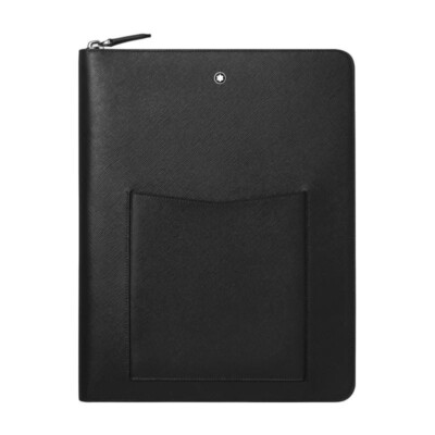 $870 MSRP - Montblanc Notepad Case with Pocket 128520 folio zip
