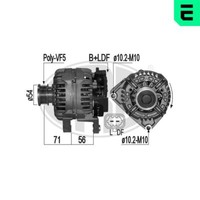 ERA Lichtmaschine Generator 120A 14V FüR Opel Astra H 1.6 1.8 209242A