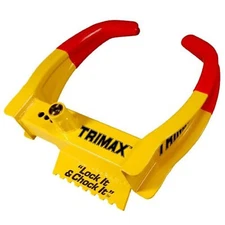 Trimax Universal Yellow Heavy Duty Steel Wheel Chock Lock 6" to 10" TCL65