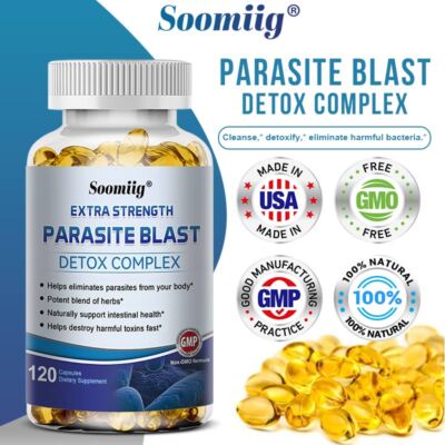 Colon Cleanse Anti-Parasite Detox Complex Eliminat Parasites Digestive 120