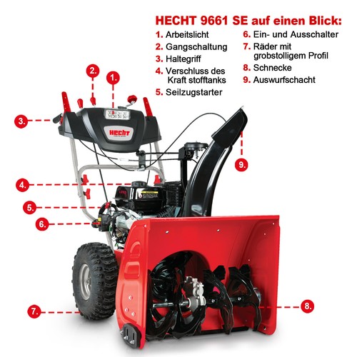 Schneefräse Benzin mit Antrieb Elektrostart 61 cm 5,5 Ps Schnee Schieber Räumer - Bild 12 von 12