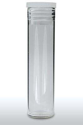 GLASPROBENRÖHREN FLACHER BODEN MIT POLYSTOPFEN 50 MM x 19 MM (5ER-PACK) LABOR