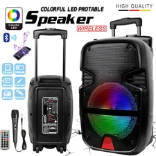 3000W Wireless Portable Bluetooth Speaker System With Microphone Remote LED FM