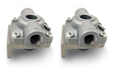 Set of 2 QR-1 Quick Release Tractor Trailer Valve (Replaces Bendix 229860)