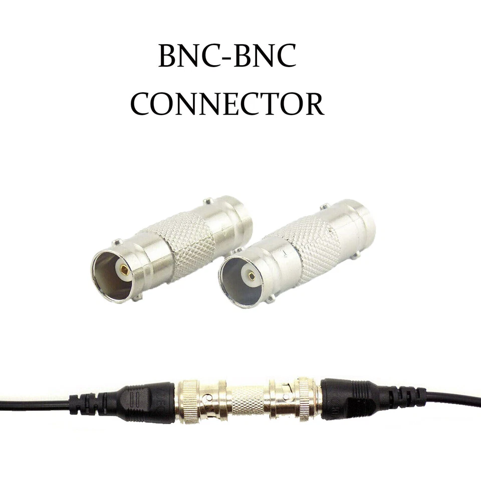 BNC TO BNC FEMALE COUPLER INLINE CCTV CAMERA DVR CABLE JOINER CONNECTOR ADAPTER