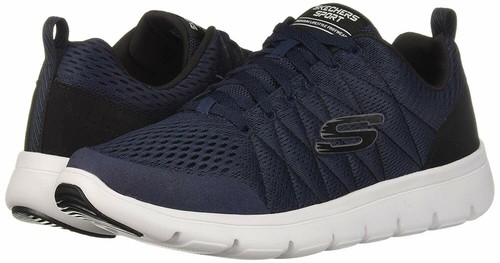 Skechers Men’s Marauder Mershon Casual Shoes Size 8.5 Color Navy Blue & White