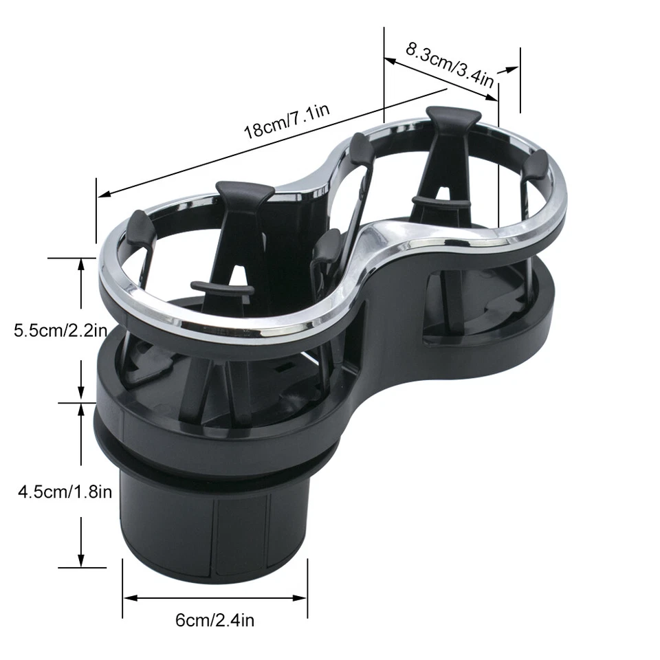 Car Seat Cup 2 Holder Drink Beverage Coffee Truck Bottle Mount Universal Auto  Foto 3 de 4