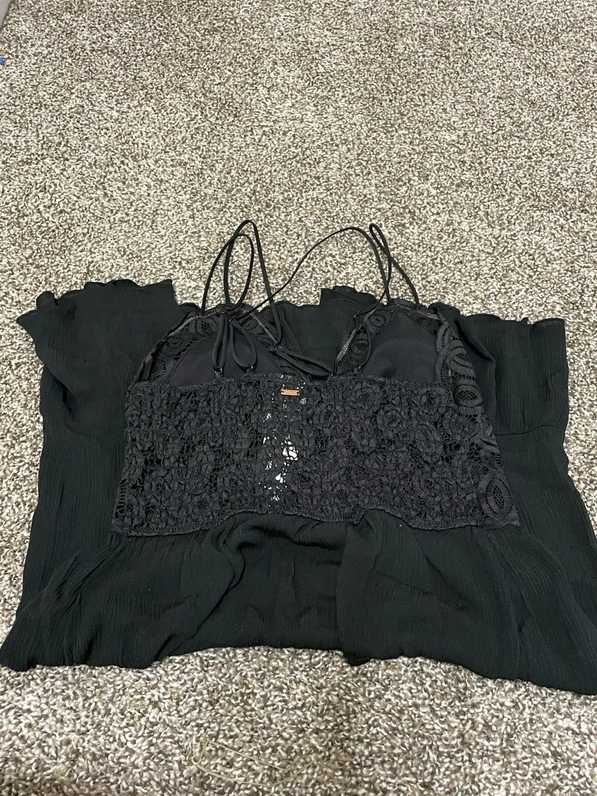 UNDERCOVER Vestito babydoll ROSA by Victoria’s Secret nero pizzo nuovo con etichetta taglia S