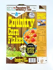Vintage 1975 General Mills Country Corn Flakes Cereal Box Food Advertising