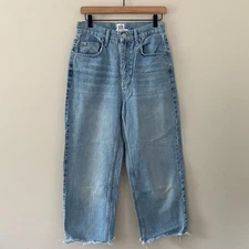 Urban Outfitters BDG Jeans High Rise Baggy Straight Distressed Hem Size 28