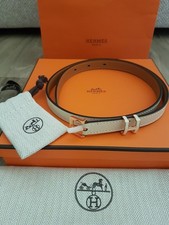 HERMES CEINTURE BELT POP H EN CUIR DE VEAU EPSOM AVEC BOUCLE PLAQUE OR ROSE