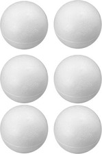 White Round Styrofoam Balls for Crafts, DIY Decor, 8cm, 6 Pack
