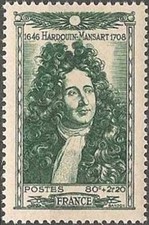France num Yvert 613   Hardouin Mansart  1944