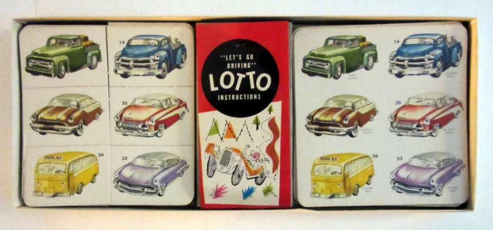 Vintage 1958 Gabrial release, LET'S GO DRIVING LOTTO, Complete, DeSoto, Hudson - Image 2 of 4