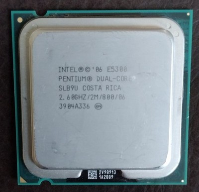 Intel Pentium Dual-Core E5300 2.60GHz 2M 800 MHz SLB9U 3904A336 2V98913 1A2889
