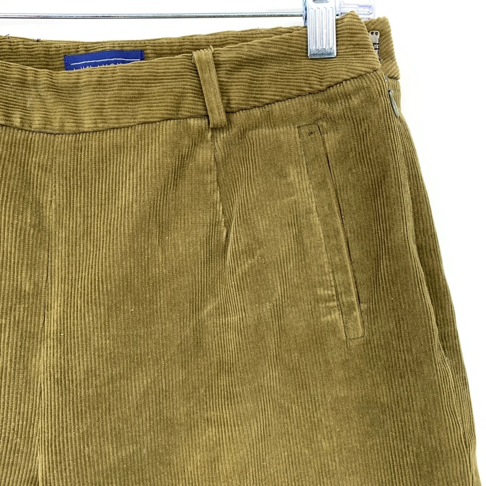 Pantalones de pana J. McLaughlin ajustados de pierna recta para mujer talla 6 caqui oliva Foto 3 de 4