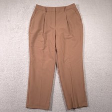Nine West Pants Womens 14 Tan Straight Leg Dress Trousers Slacks Stretch Work