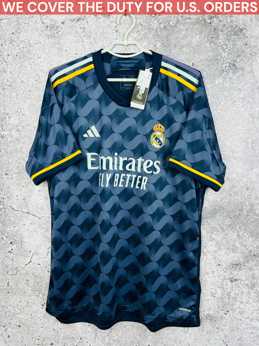 ADIDAS REAL MADRID JERSEY 2023-24 AWAY FOOTBALL SOCCER SHIRT MEN