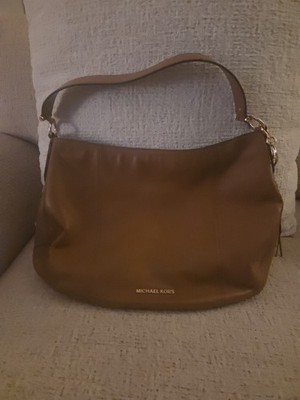 Michael Kors Lillie Hobo Brown Pebble Leather Tote Large Purse