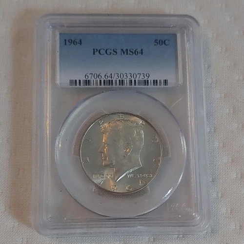 PCGS MS64 1964 Silver Kennedy Half Dollar Uncirculated