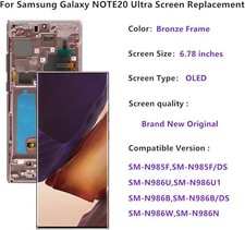 OLED For Samsung Galaxy Note20 Ultra 5G N986U Full LCD Screen Digitizer frame