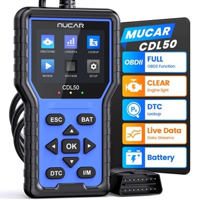 Mucar CDL50 Check Engine OBD2 Full OBD2 funtion Scan Tool Auto Fault Car Scanner