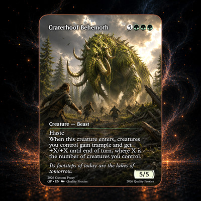 Craterhoof Behemoth - Full Art Custom MTG card