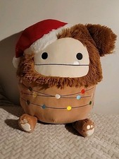 Squishmallows 16 inch Christmas Holiday Benny the Bigfoot with Lights Santa Hat
