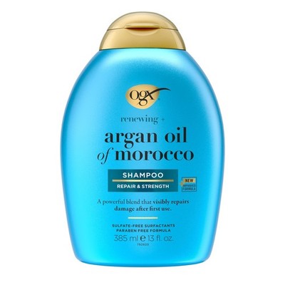 OGX Renewing Argan Oil Shampoo 13 oz for Dry Damaged Hair Repair and Strengthen