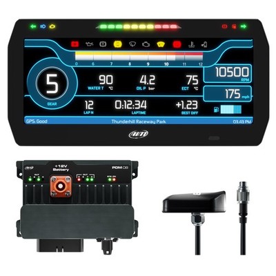 AiM PDM08 Advanced PDM / Datenlogger 2m Dach GPS und 10 Zoll Straßenanzeige Option