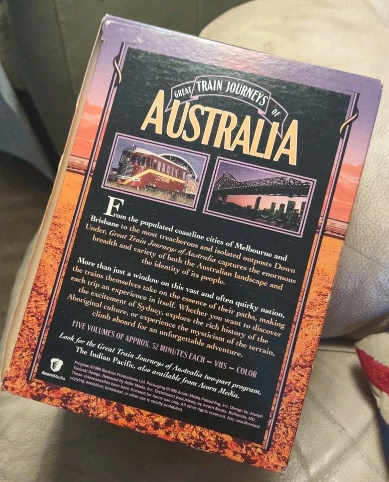 AUSTRALIA: GReaTTrainJourNeYSOf- VHSbox, 5 VHS SlipCase MINT *******FReeSHiPPiNG - Image 2 of 4