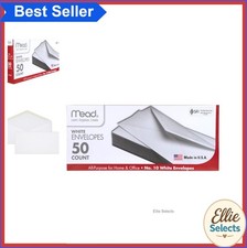 Number 10 Envelopes Letter Size 4-1/8 x 9-1/2 Inch Gummed Closure White 20 lb