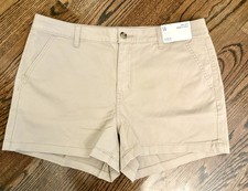 A.N.A. A New Approach Women’s Mid-Rise Khaki Shortie Shorts Size 14 NEW #40