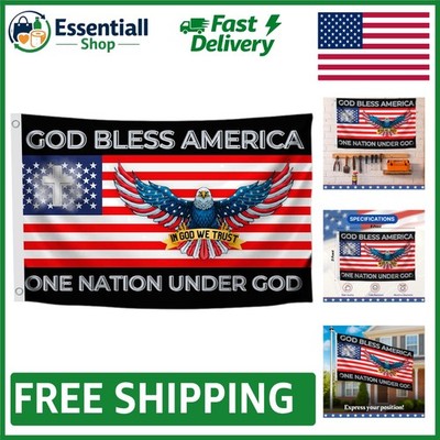 Single-Sided 3x5 Eagle Flag - Ideal for Patriotic Celebrations and Decoration