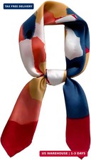27.5 Inch Silk Feeling Scarf for Women Square Satin Head Scarf Hair Wrap Bandana