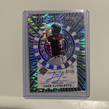 Jace LaViolette 2025 Panini Prospect Edition Blue Chips Red Auto /25 - Guardians